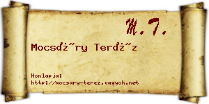 Mocsáry Teréz névjegykártya