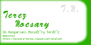 terez mocsary business card